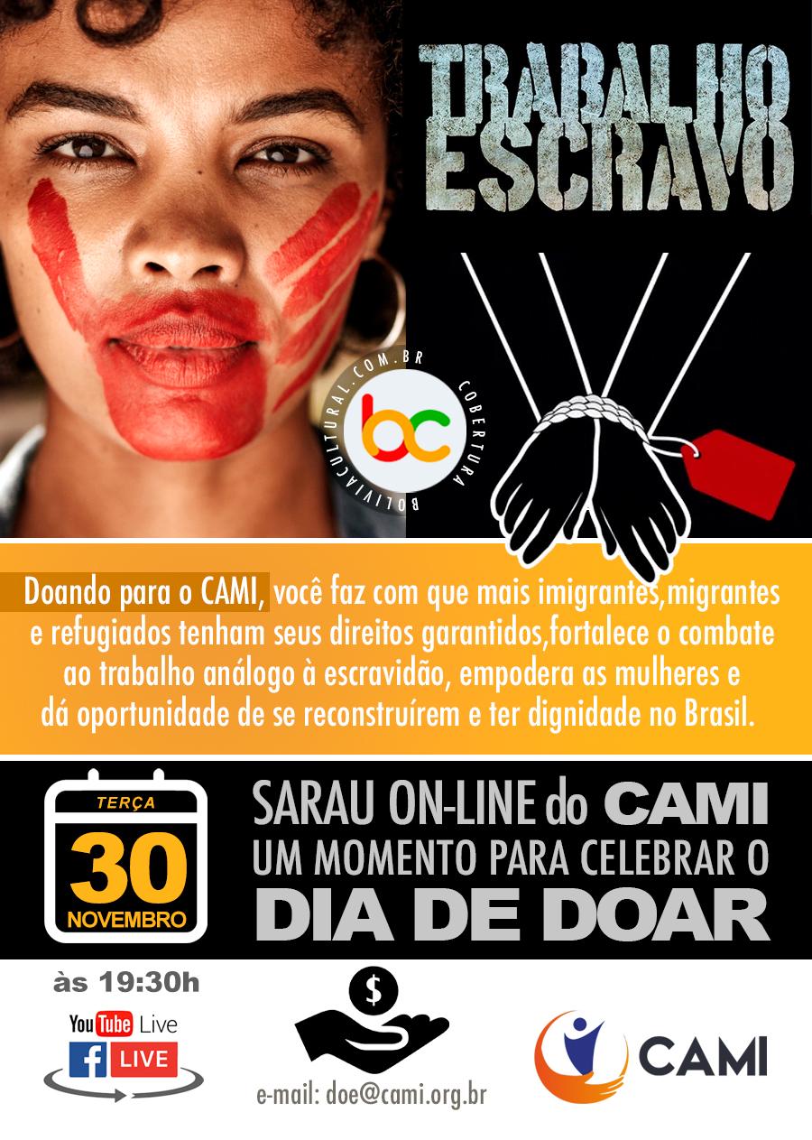 Sarau on-line do CAMI - Um momento para celebrar o Dia de Doar 